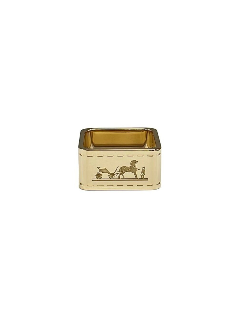 Hermes Scarf Ring Mini Bolduc Gold
